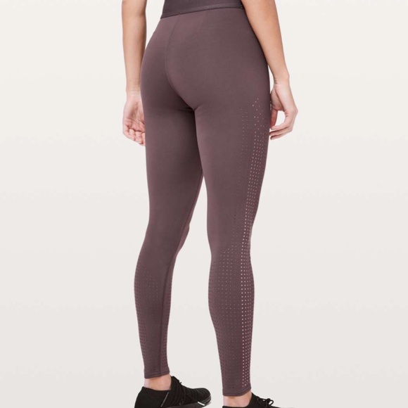 Lululemon x Soul Cycle Purple Taupe Ride & Reflect Tight 28” Size US 2 - Picture 6 of 7